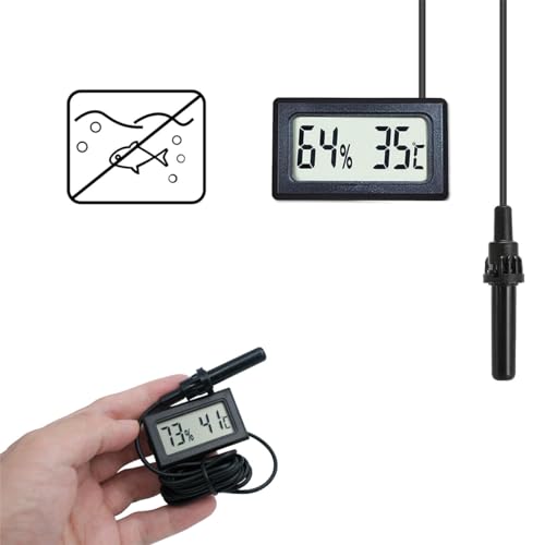 Amazon.co.jp: デジタルLCD温度計 温度計-50℃～70℃ ミニ 外部プローブ